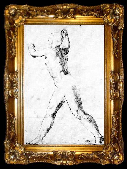 framed  ZUCCARO  Taddeo Study of a Male Nude, ta009-2